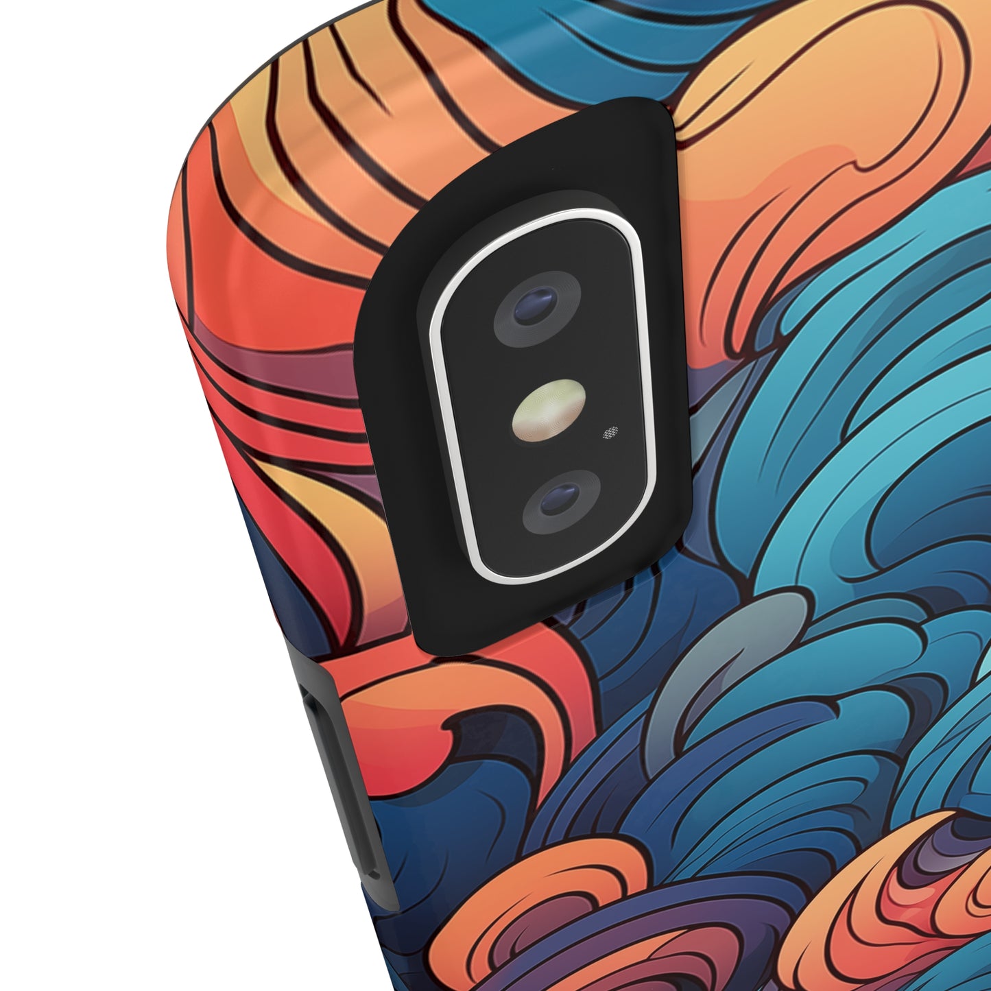 Abstract Swirls, iPhone 7, 8, X, 11, 12, 13, 14, 15+ case.