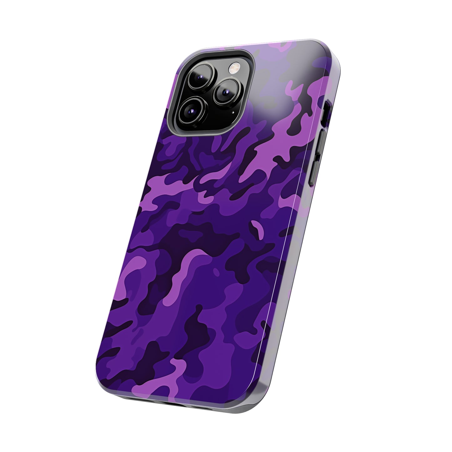 Purple Camouflage, iPhone 7, 8, X, 11, 12, 13, 14, 15+ case.