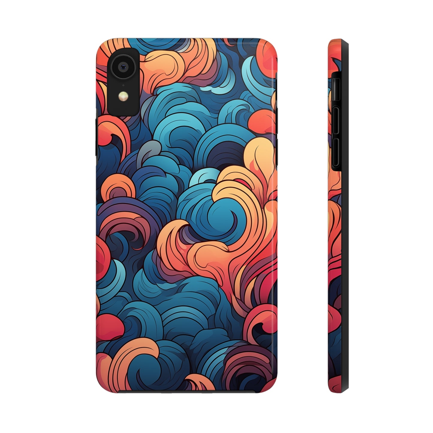 Abstract Swirls, iPhone 7, 8, X, 11, 12, 13, 14, 15+ case.