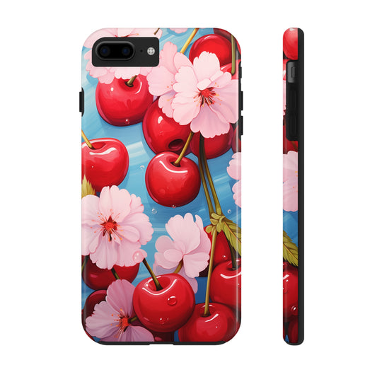 Cherries #04, iPhone 7, 8, X, 11, 12, 13, 14, 15+ case.