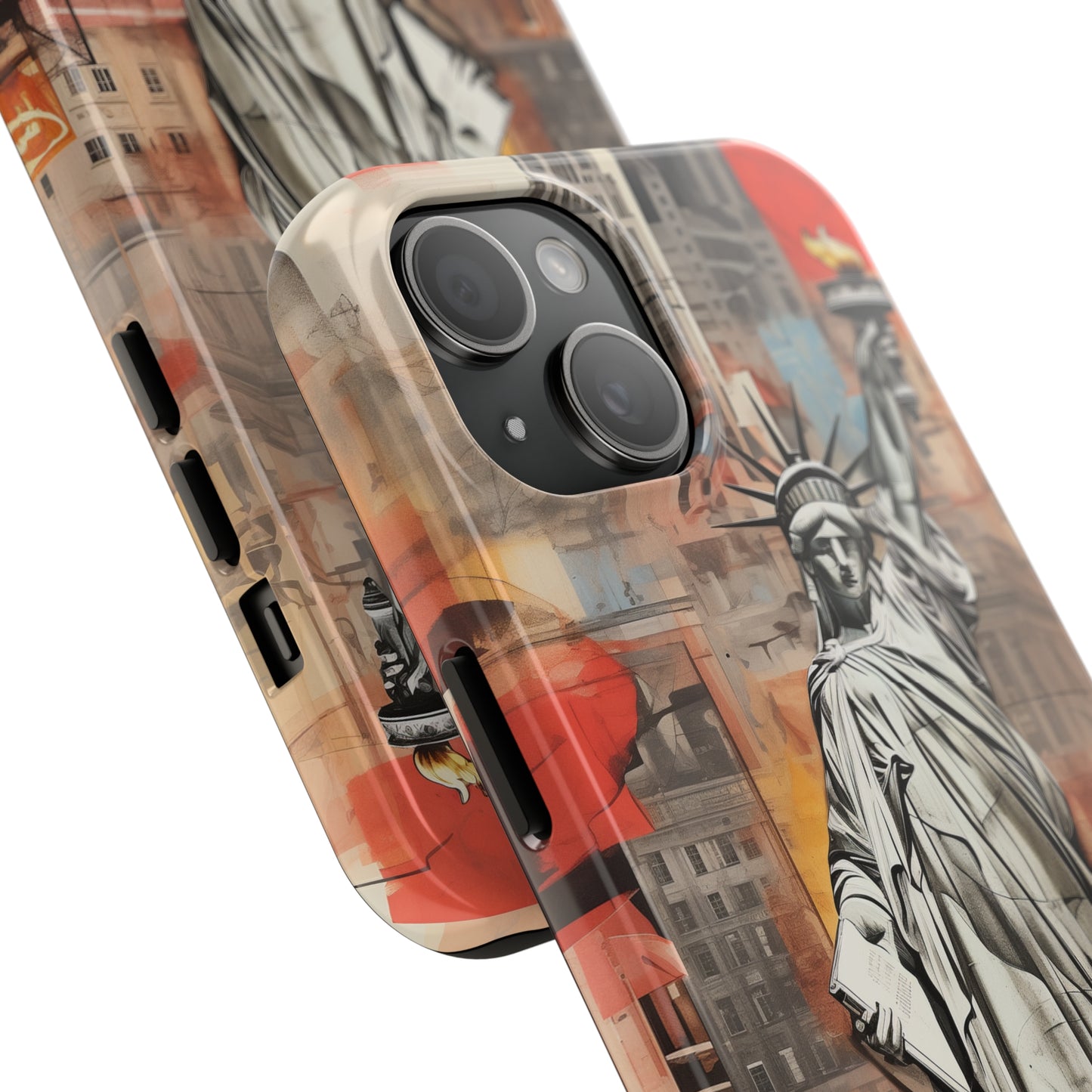 New York City, Statue of Liberty, iPhone 7, 8, X, 11, 12, 13, 14, 15+ case.