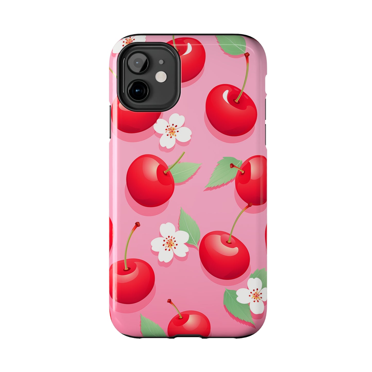 Cherries and Cherry Blossoms #03, iPhone 7, 8, X, 11, 12, 13, 14, 15+ case.