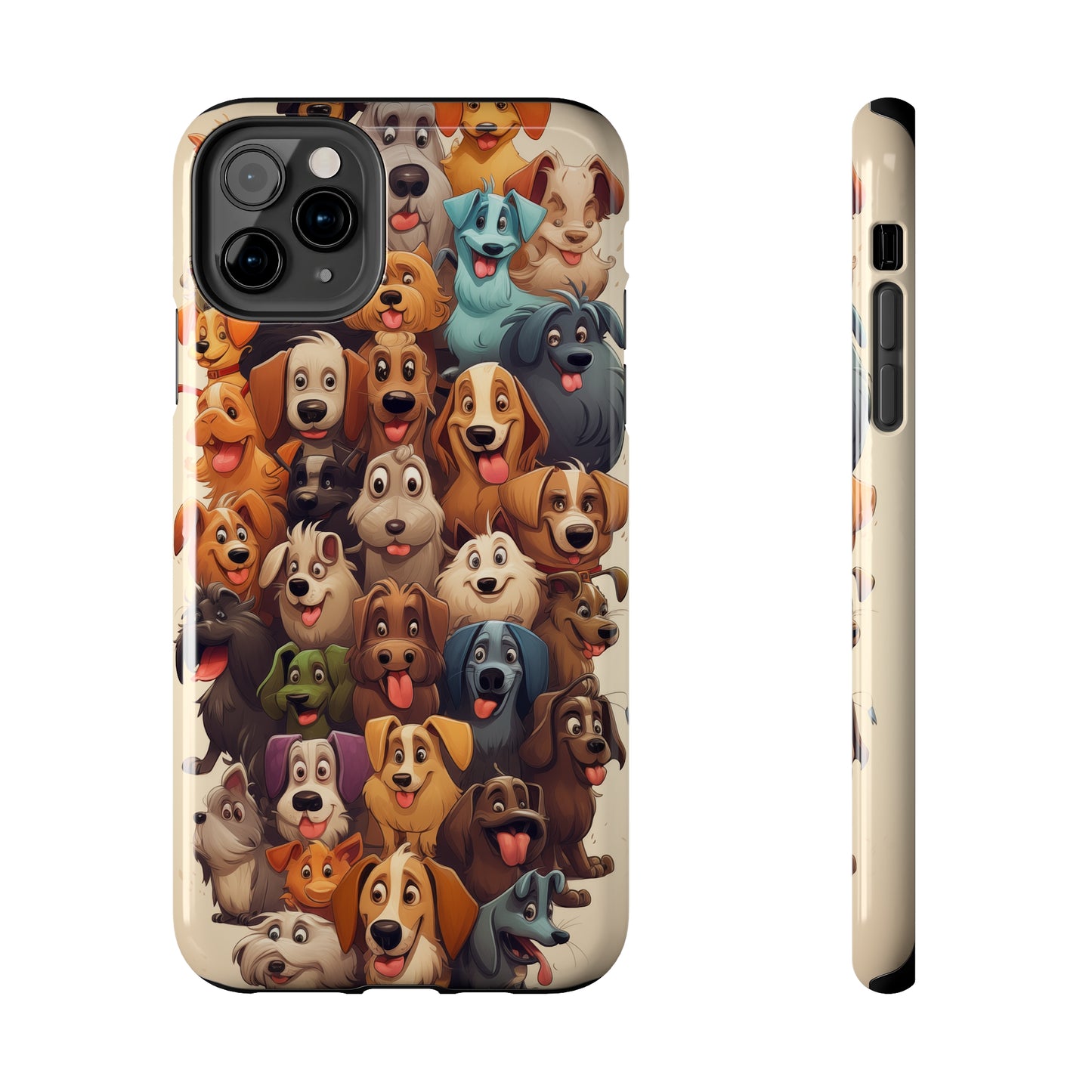 100 Dogs, iPhone 7, 8, X, 11, 12, 13, 14, 15+ case.