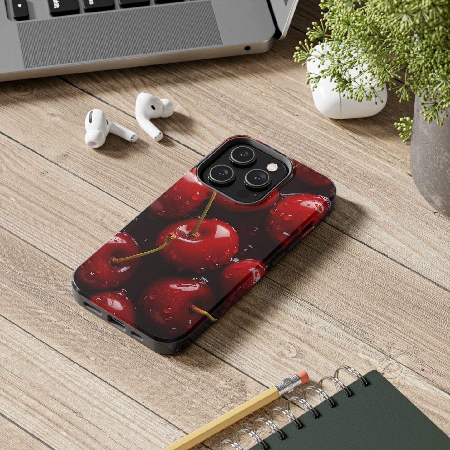 Cherries #07, iPhone 7, 8, X, 11, 12, 13, 14, 15+ case.