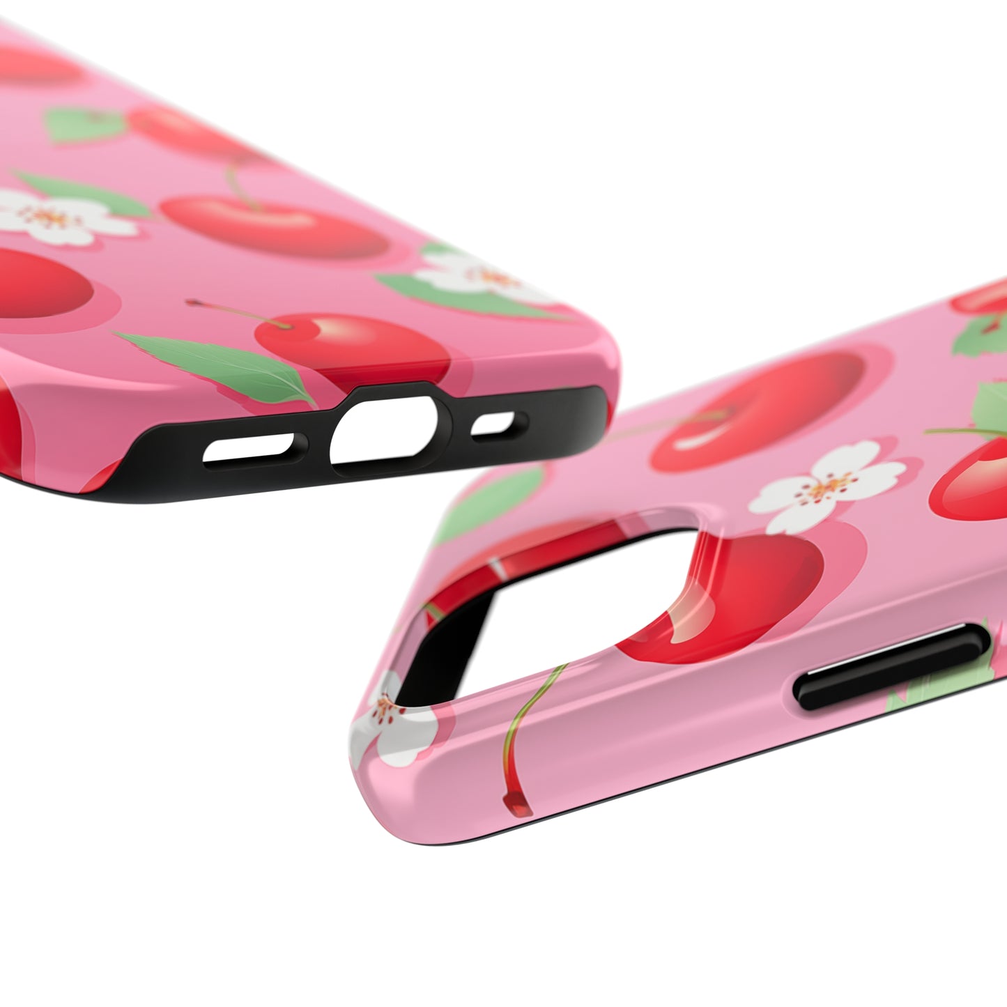 Cherries and Cherry Blossoms #03, iPhone 7, 8, X, 11, 12, 13, 14, 15+ case.