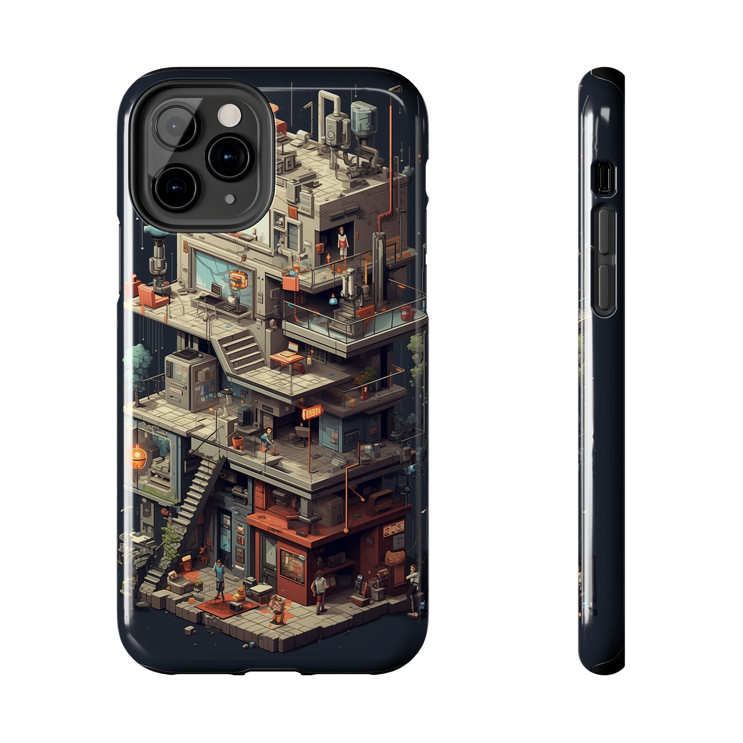 8-bit Complex #04, iPhone 7, 8, X, 11, 12, 13, 14, 15+ case.