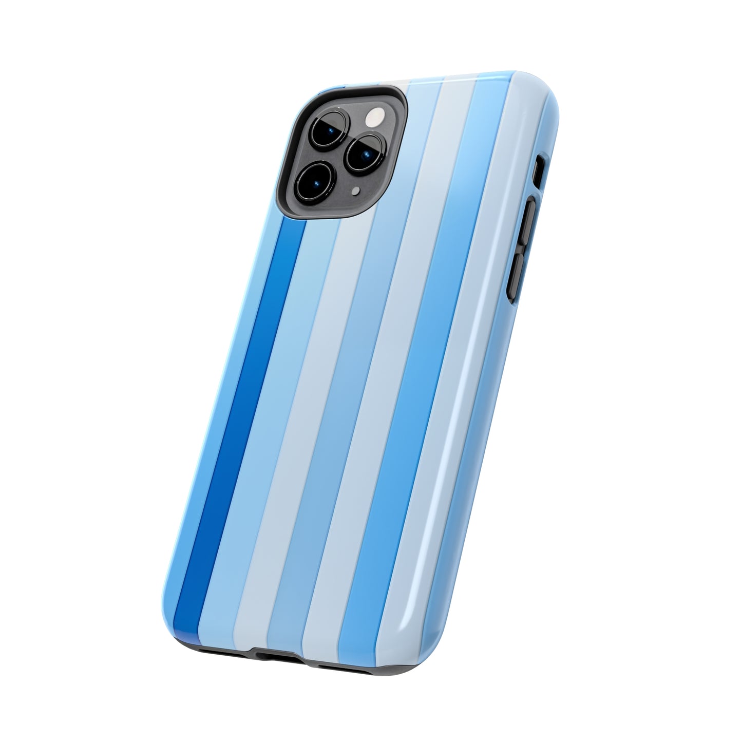 Blue stripes #01, iPhone 7, 8, X, 11, 12, 13, 14, 15+ case.