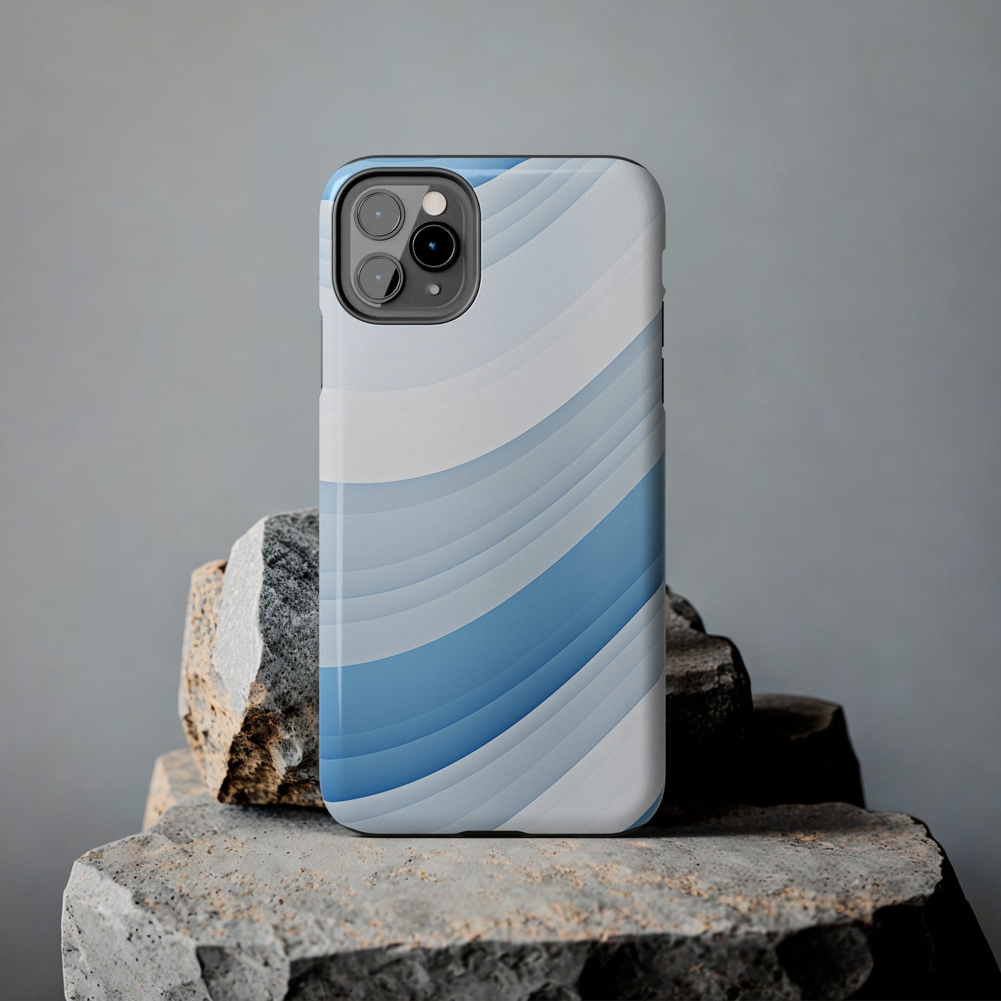 Blue Stripes #02, iPhone 7, 8, X, 11, 12, 13, 14, 15+ case.