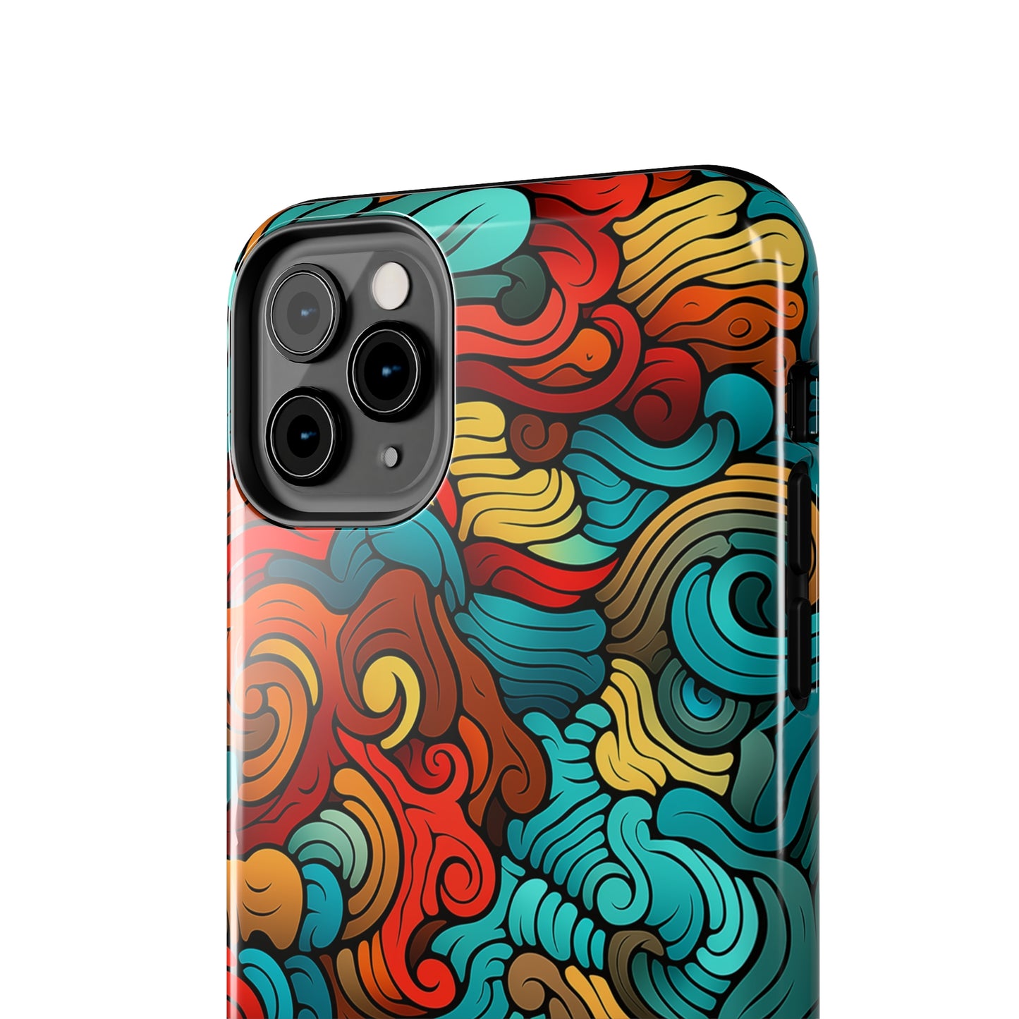 Abstract Swirls #02, iPhone 7, 8, X, 11, 12, 13, 14, 15+ case.