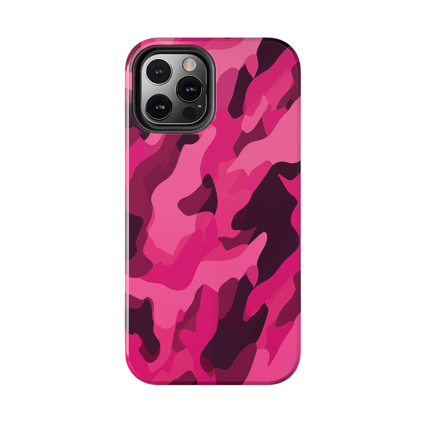 Pink Camouflage, iPhone 7, 8, X, 11, 12, 13, 14, 15+ case.