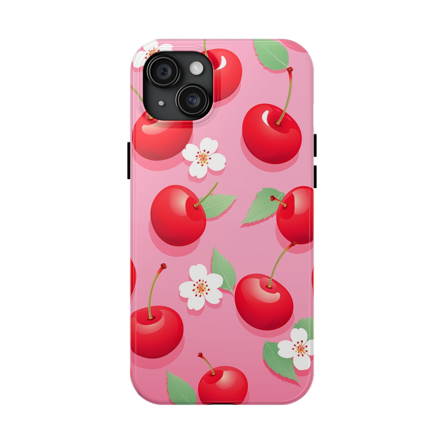 Cherries and Cherry Blossoms #03, iPhone 7, 8, X, 11, 12, 13, 14, 15+ case.