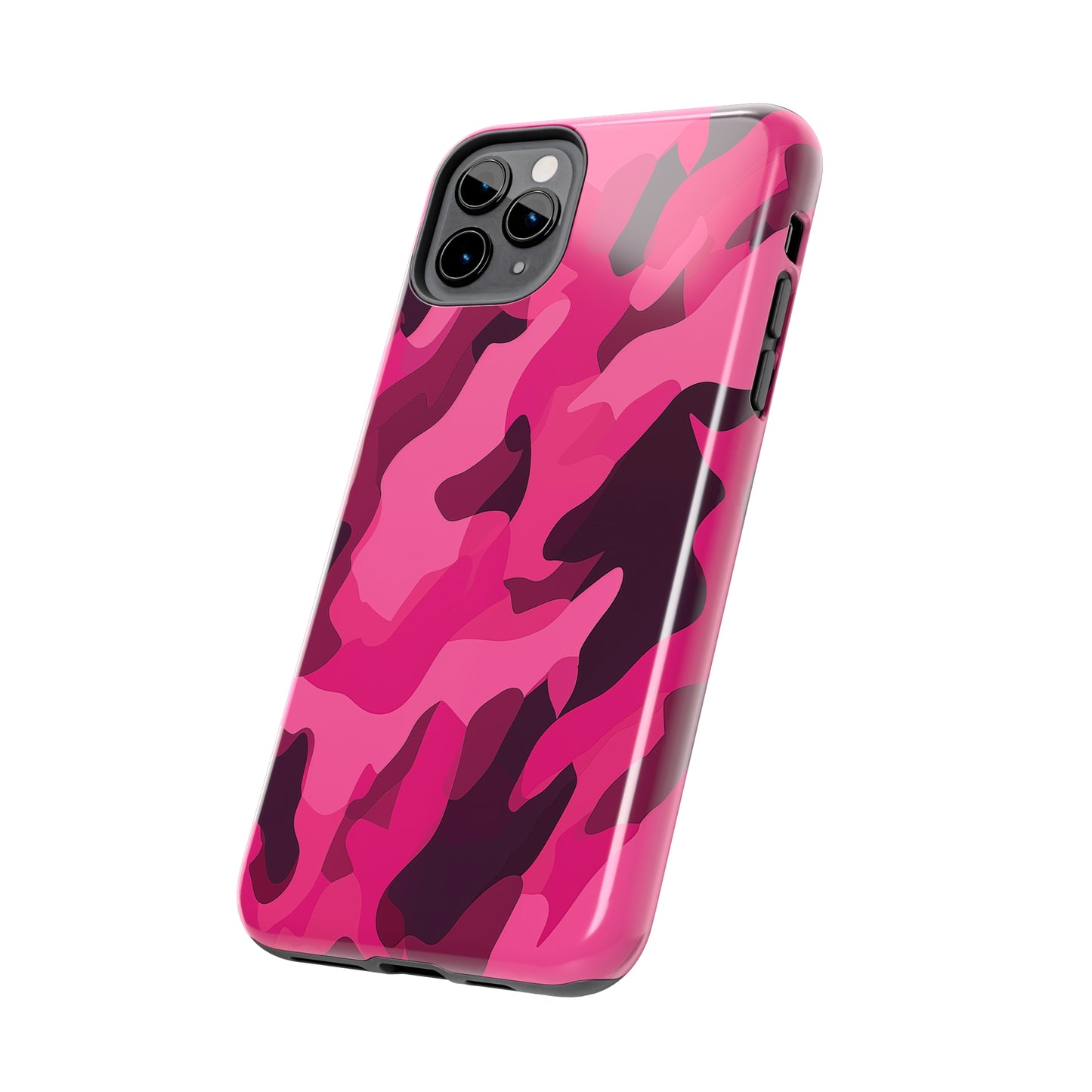 Pink Camouflage, iPhone 7, 8, X, 11, 12, 13, 14, 15+ case.