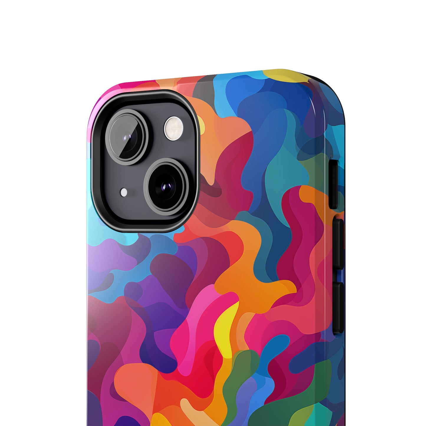 Rainbow Camouflage, iPhone 7, 8, X, 11, 12, 13, 14, 15+ case.