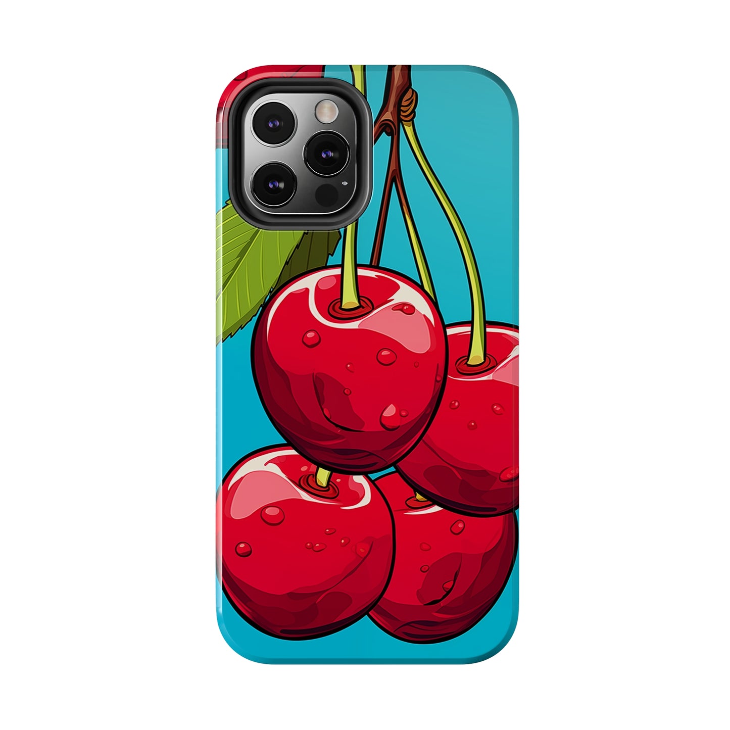 Cherries #09, iPhone 7, 8, X, 11, 12, 13, 14, 15+ case.