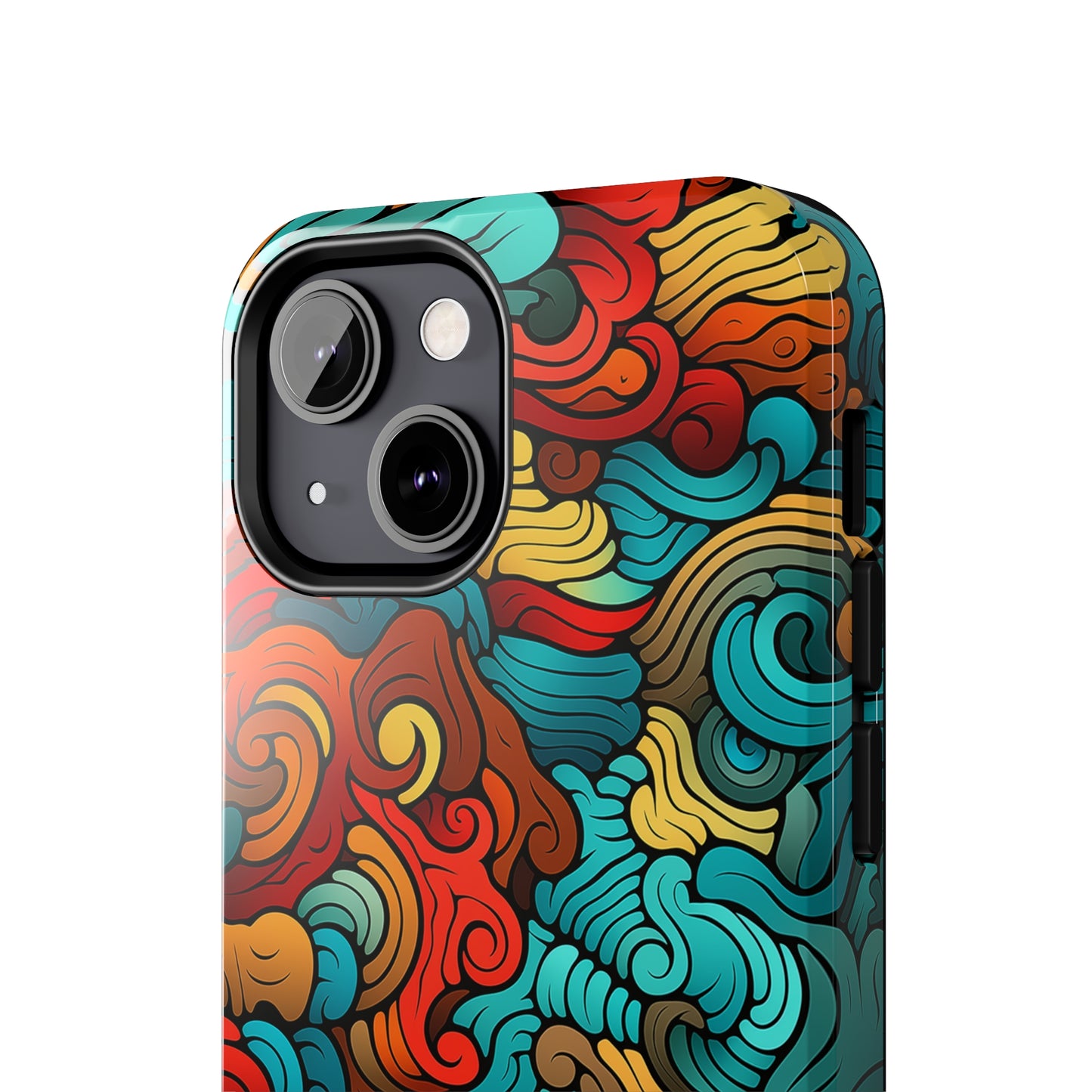 Abstract Swirls #02, iPhone 7, 8, X, 11, 12, 13, 14, 15+ case.