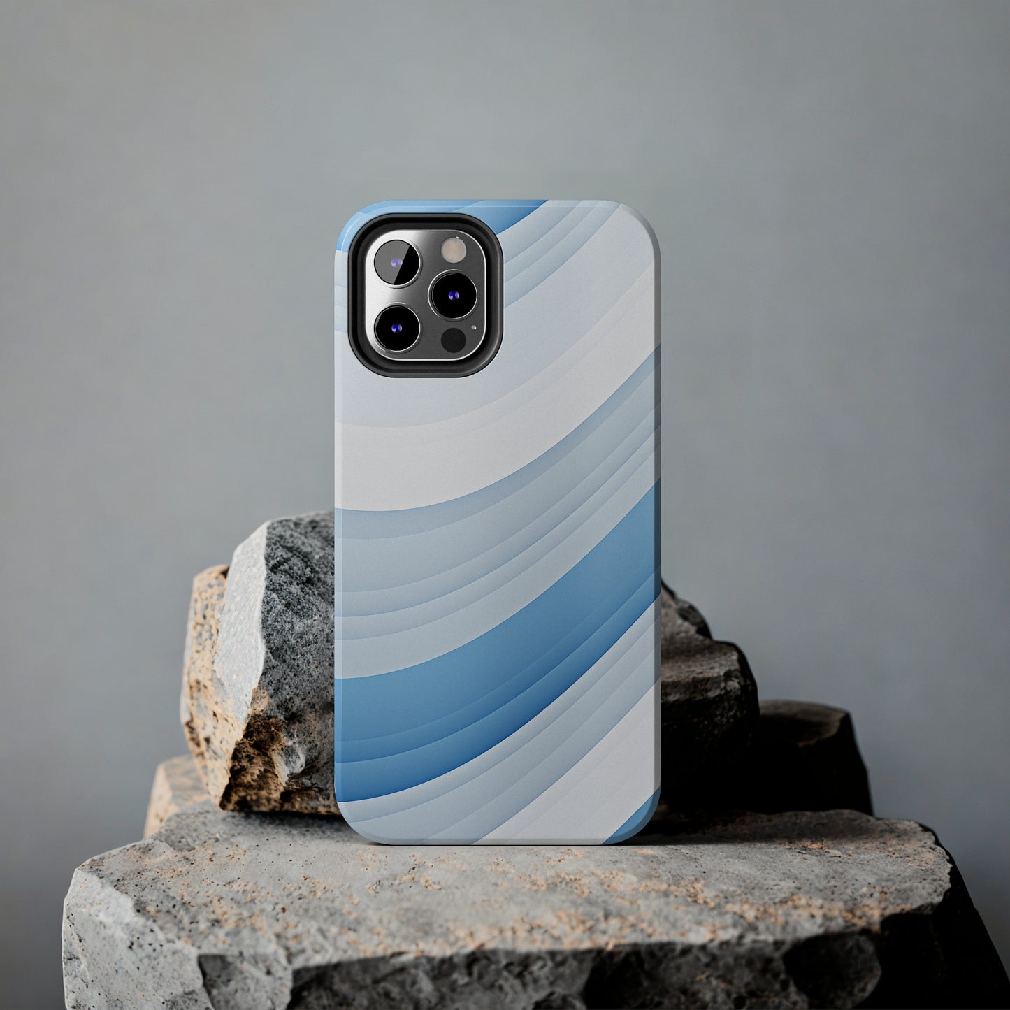 Blue Stripes #02, iPhone 7, 8, X, 11, 12, 13, 14, 15+ case.