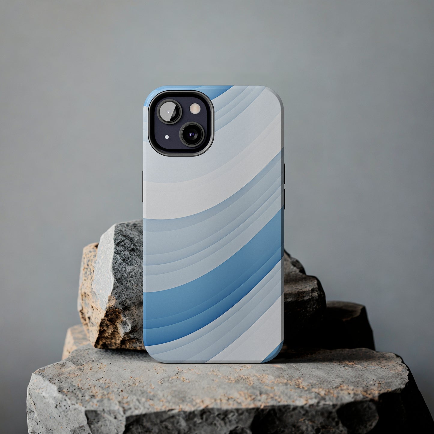 Blue Stripes #02, iPhone 7, 8, X, 11, 12, 13, 14, 15+ case.