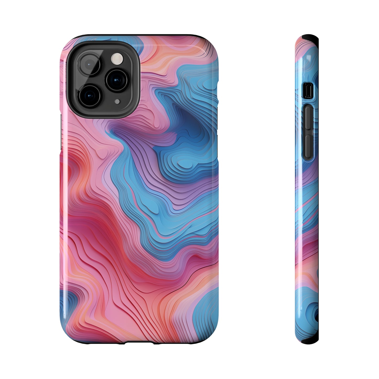 Topographical #02, iPhone 7, 8, X, 11, 12, 13, 14, 15+ case.