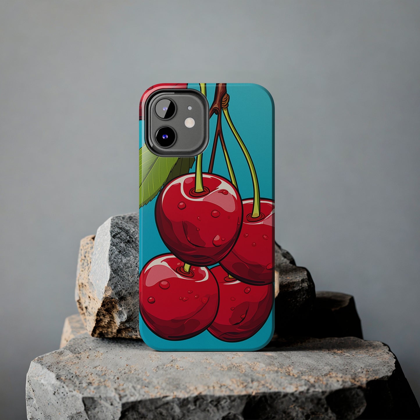 Cherries #09, iPhone 7, 8, X, 11, 12, 13, 14, 15+ case.