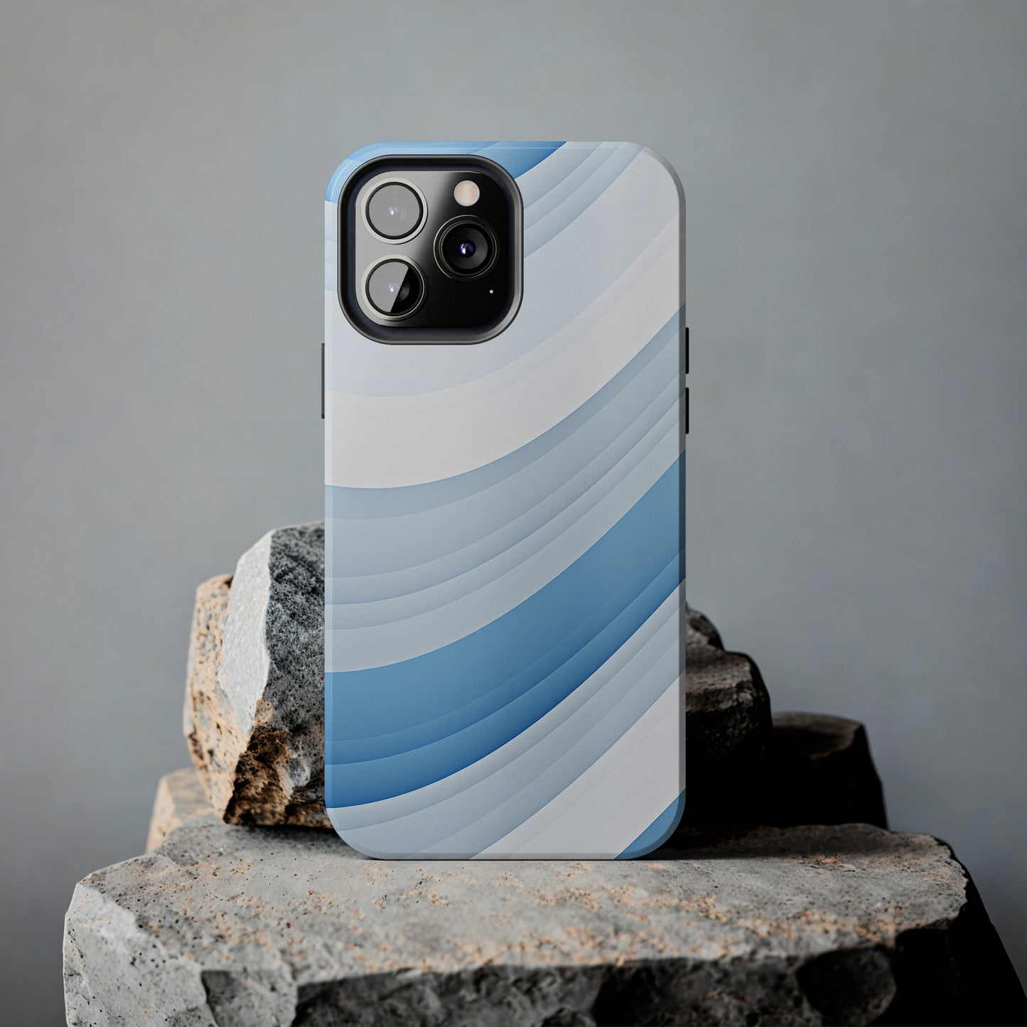 Blue Stripes #02, iPhone 7, 8, X, 11, 12, 13, 14, 15+ case.