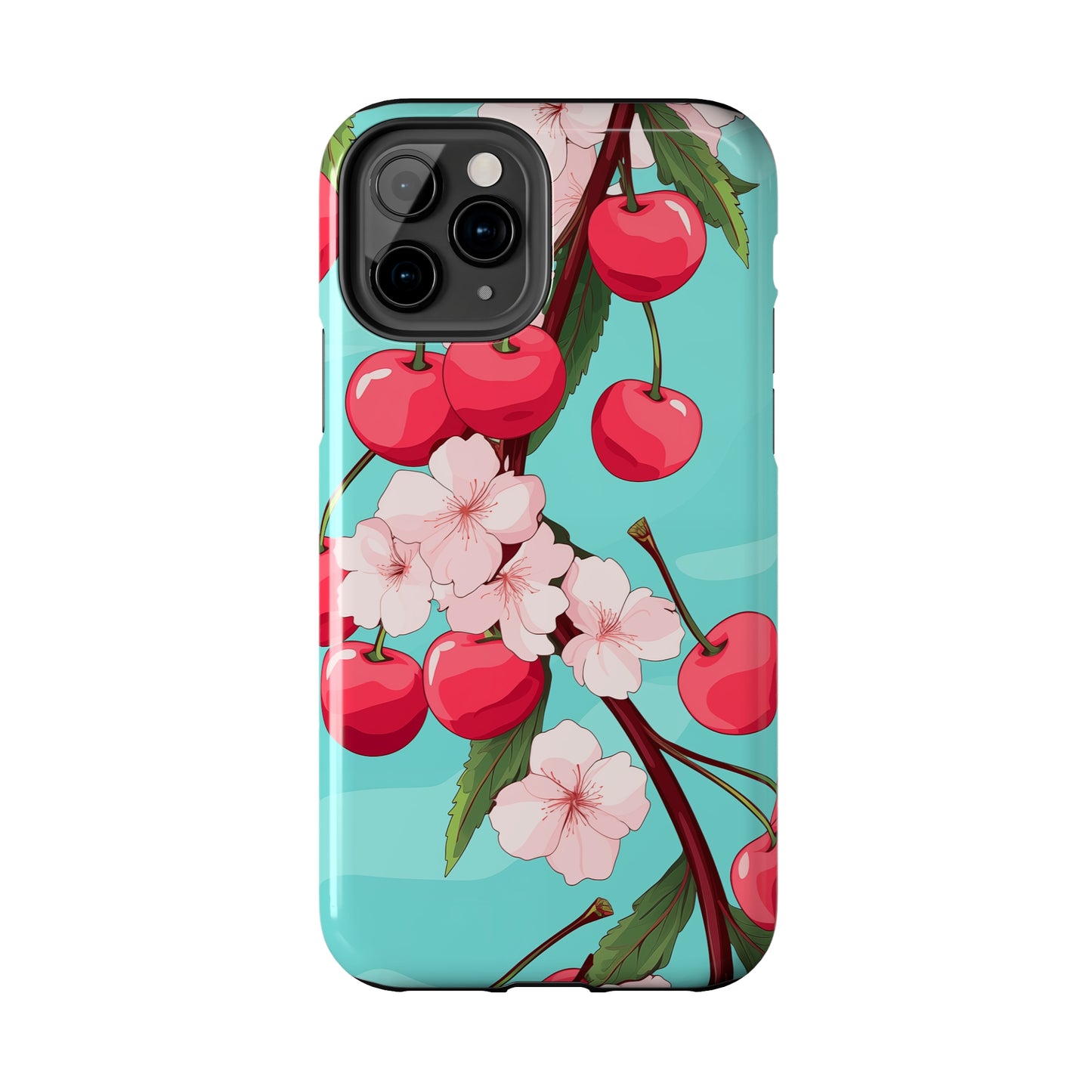 Cherries #06, iPhone 7, 8, X, 11, 12, 13, 14, 15+ case.