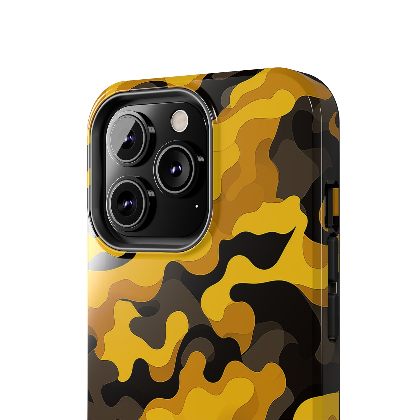 Yellow Camouflage, iPhone 7, 8, X, 11, 12, 13, 14, 15+ case.