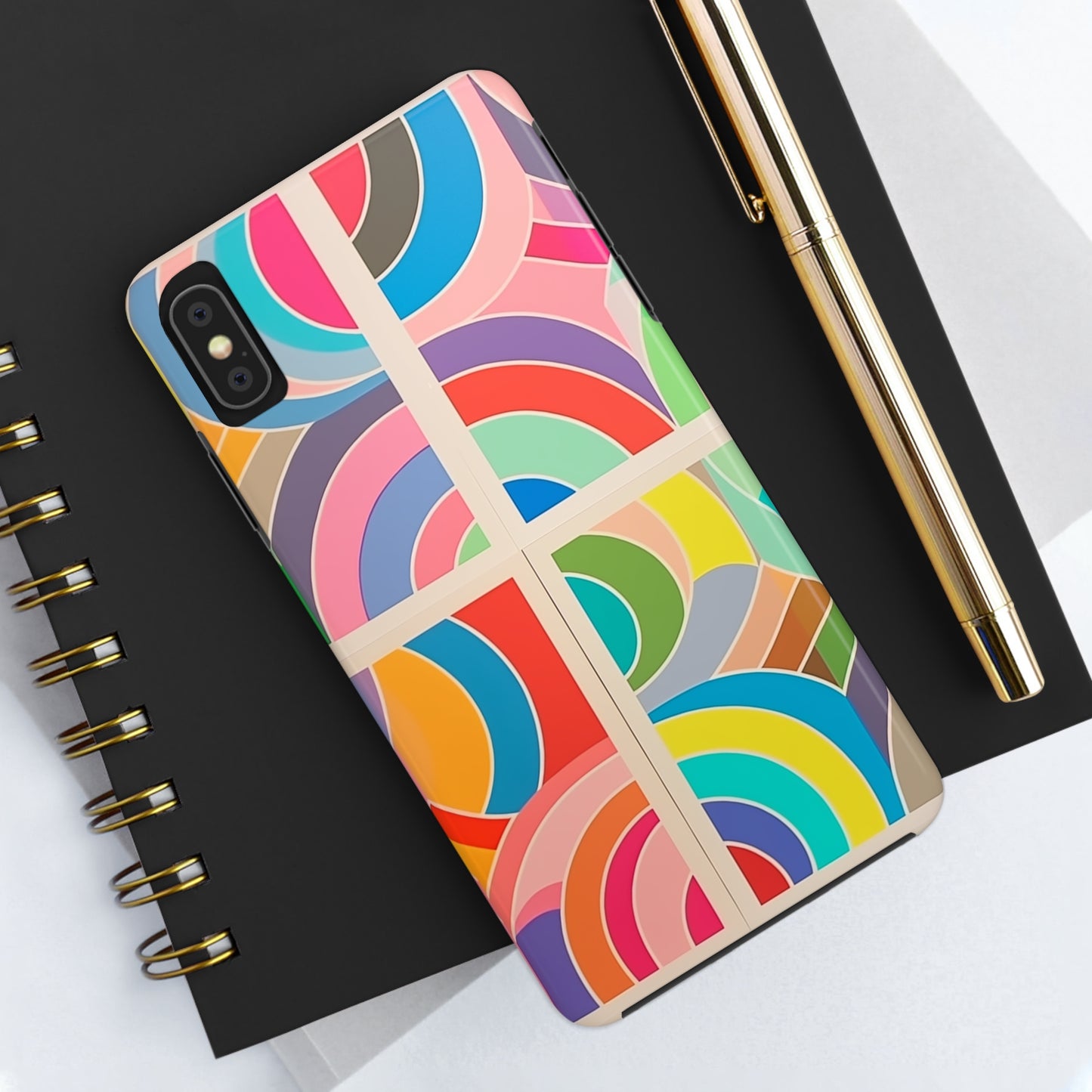 Abstract Colorful Lines, iPhone 7, 8, X, 11, 12, 13, 14, 15+ case.