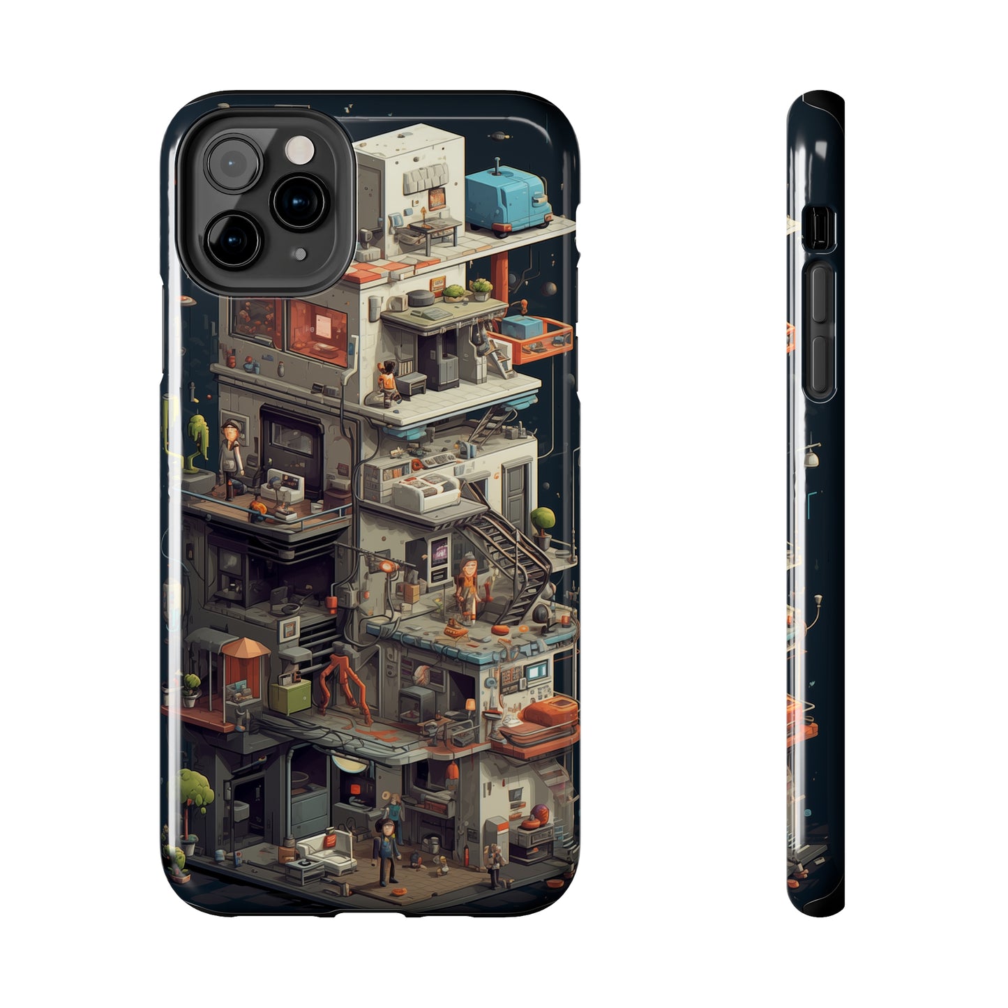 8-bit Complex, iPhone 7, 8, X, 11, 12, 13, 14, 15+ case.