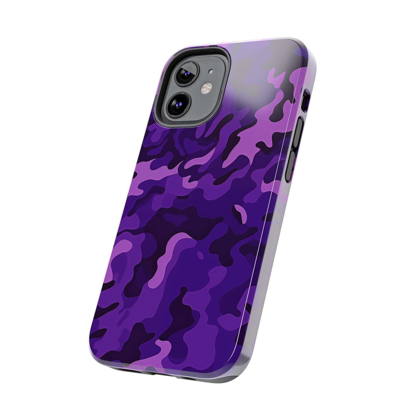 Purple Camouflage, iPhone 7, 8, X, 11, 12, 13, 14, 15+ case.