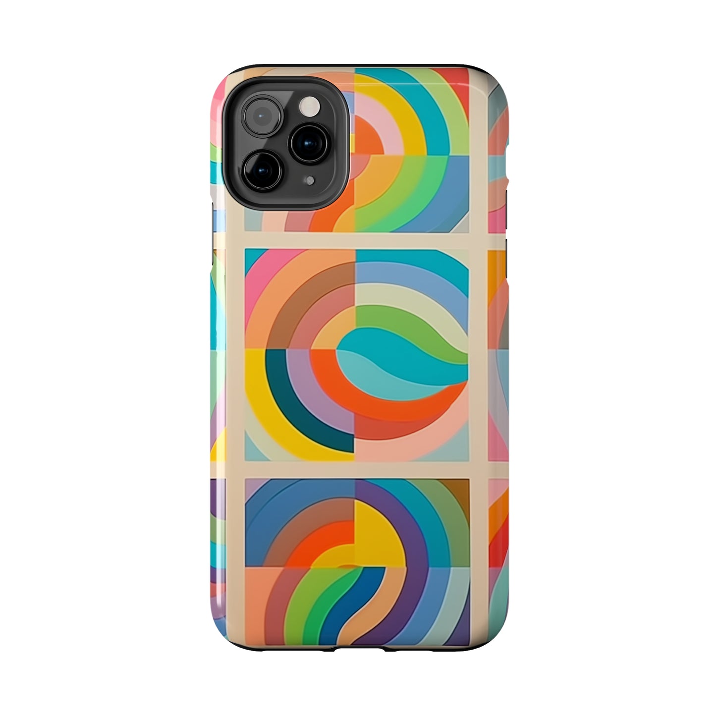 Abstract Colorful Lines #02, iPhone 7, 8, X, 11, 12, 13, 14, 15+ case.