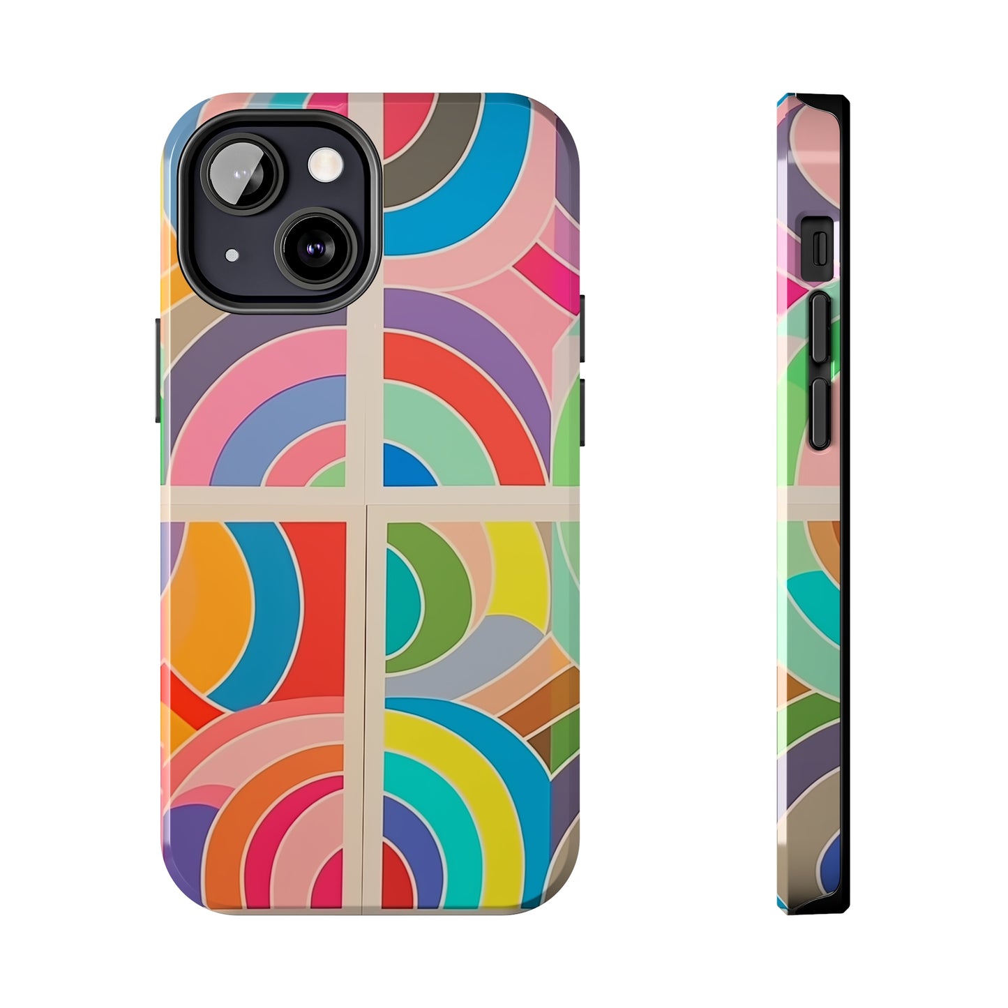 Abstract Colorful Lines, iPhone 7, 8, X, 11, 12, 13, 14, 15+ case.