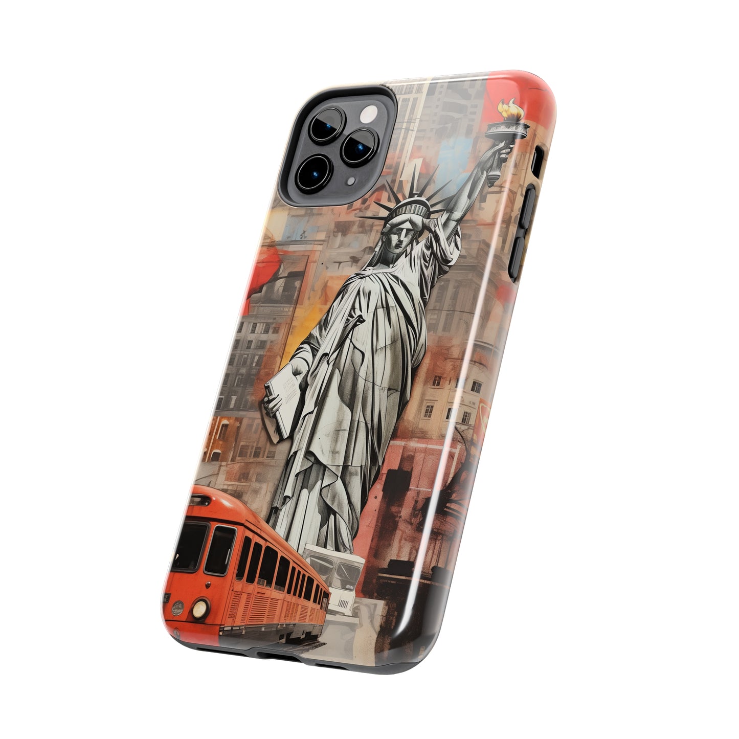 New York City, Statue of Liberty, iPhone 7, 8, X, 11, 12, 13, 14, 15+ case.