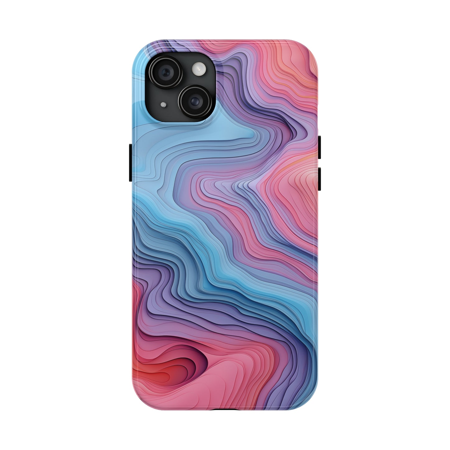 Topographical, iPhone 7, 8, X, 11, 12, 13, 14, 15+ case.