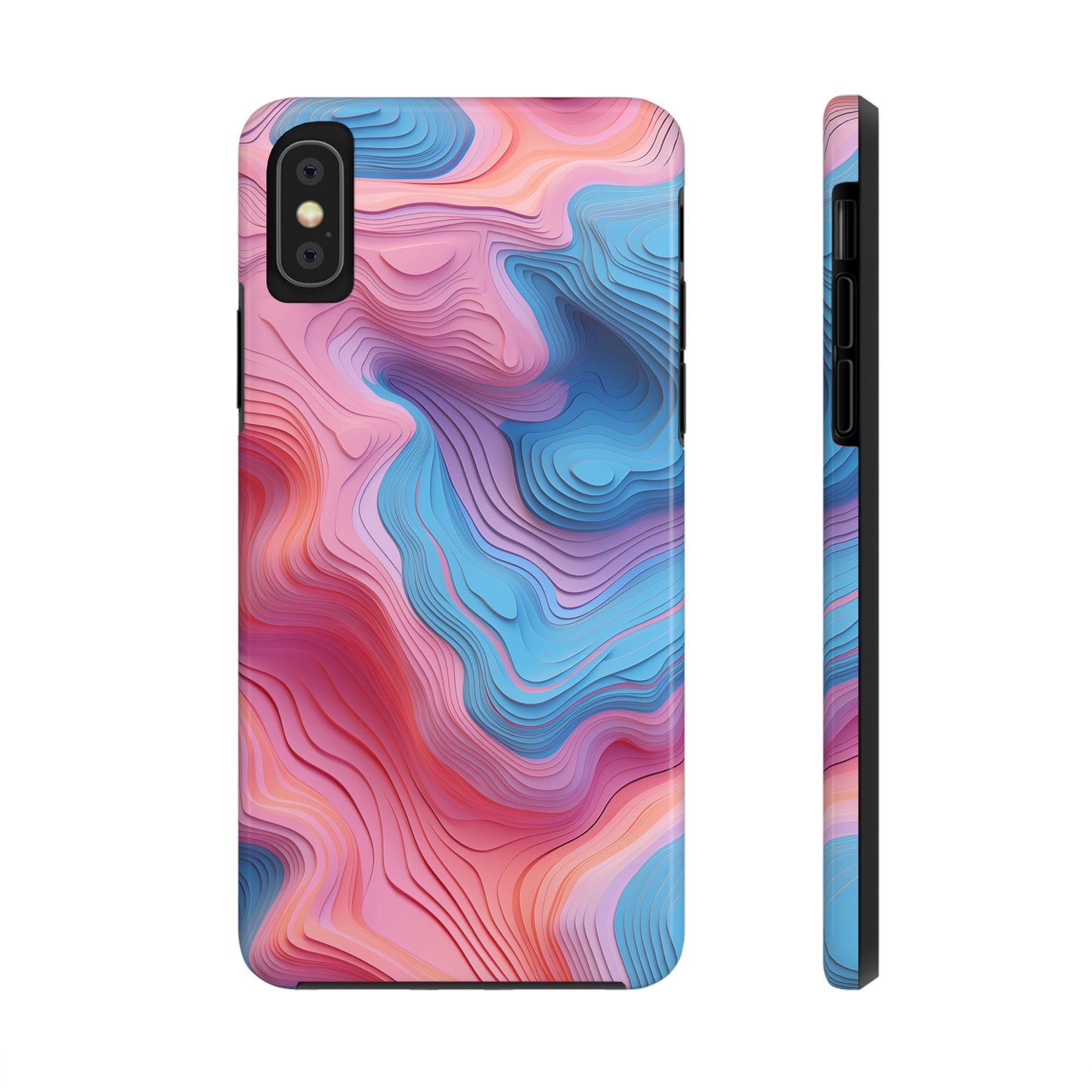 Topographical #02, iPhone 7, 8, X, 11, 12, 13, 14, 15+ case.