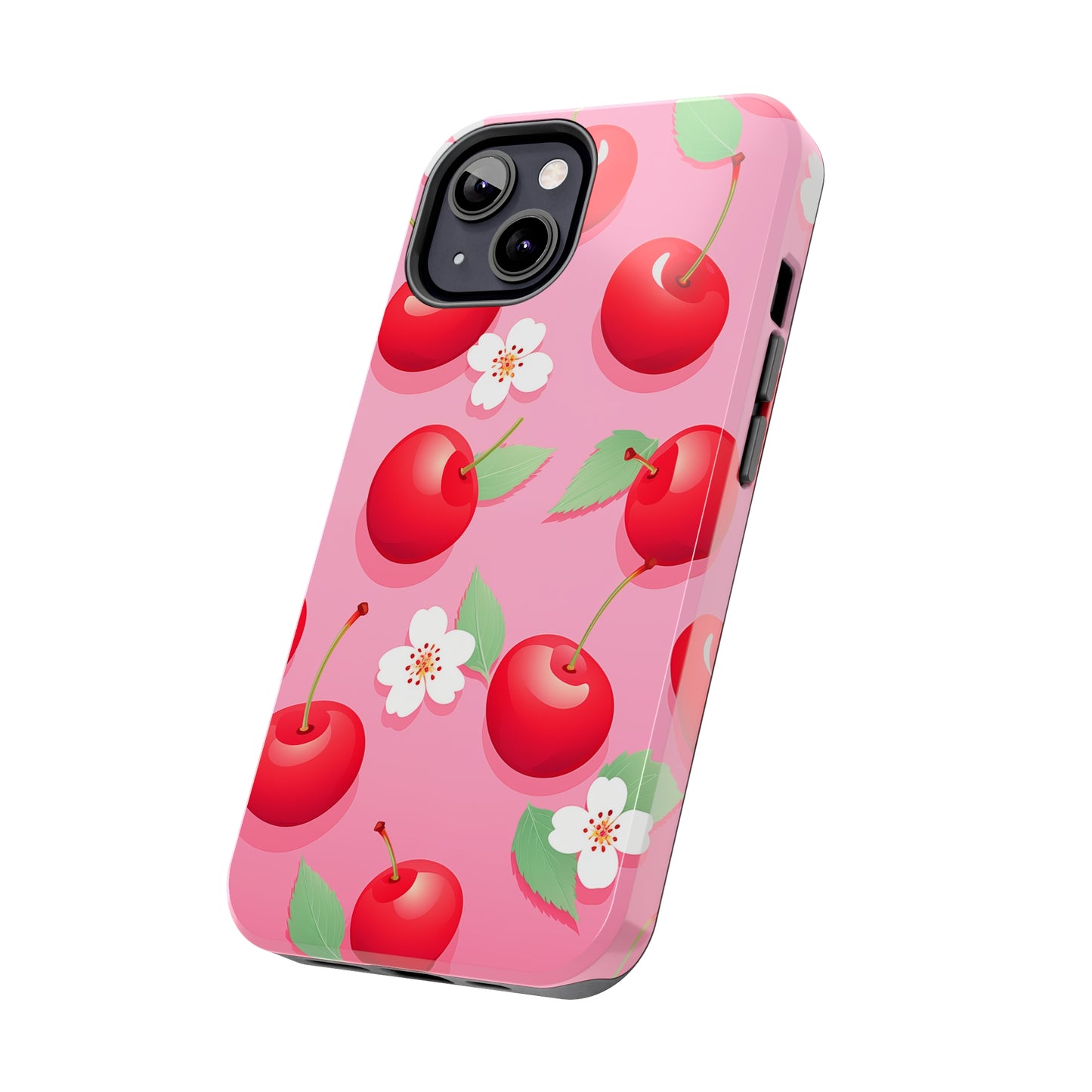 Cherries and Cherry Blossoms #03, iPhone 7, 8, X, 11, 12, 13, 14, 15+ case.