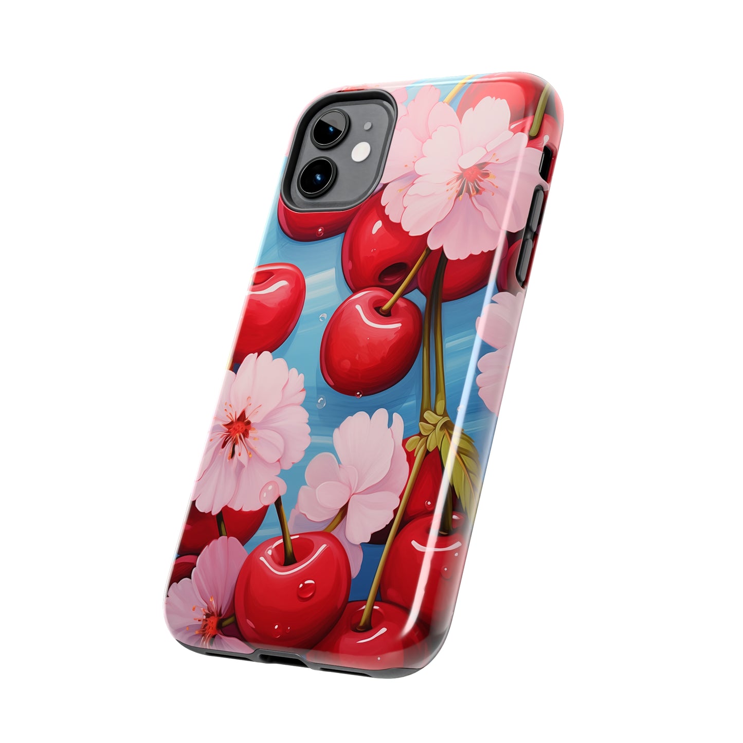 Cherries #04, iPhone 7, 8, X, 11, 12, 13, 14, 15+ case.