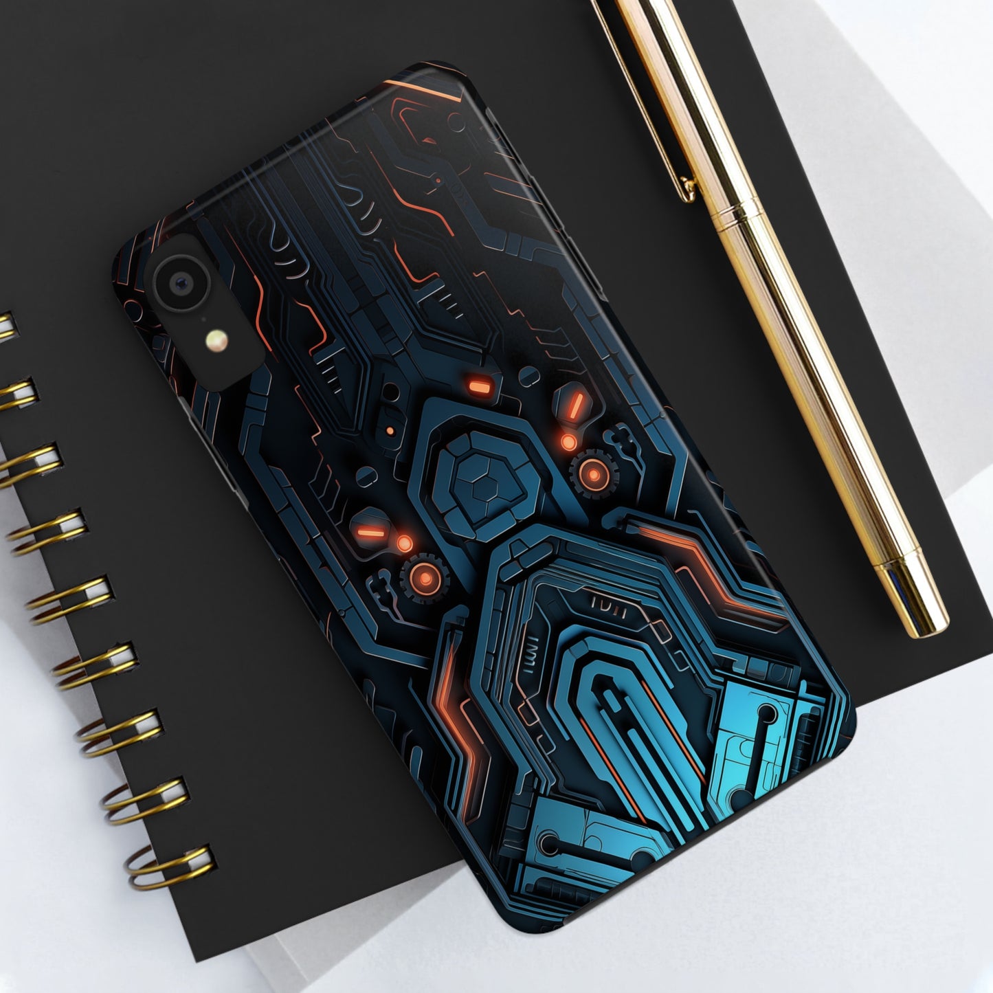 Futuristic #02, iPhone 7, 8, X, 11, 12, 13, 14, 15+ case.