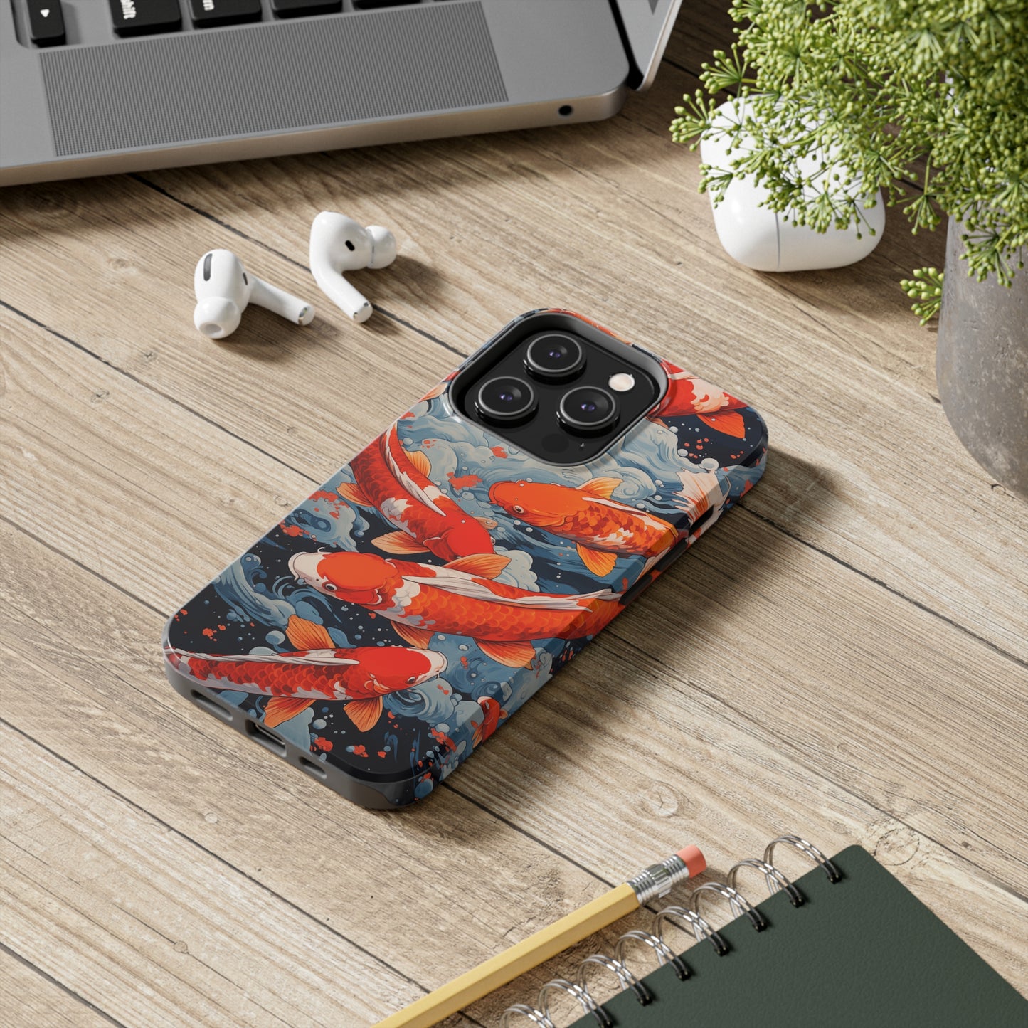 Koi fish #02, iPhone 7, 8, X, 11, 12, 13, 14, 15+ case.