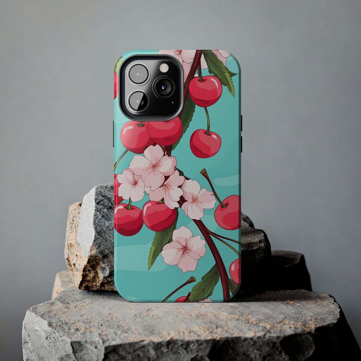 Cherries #06, iPhone 7, 8, X, 11, 12, 13, 14, 15+ case.