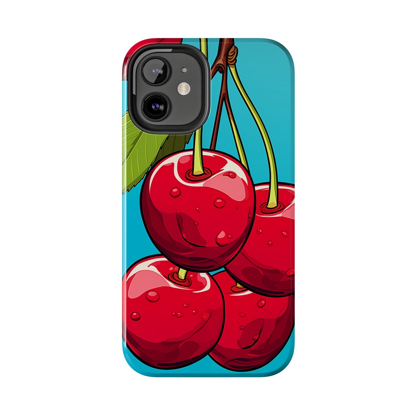 Cherries #09, iPhone 7, 8, X, 11, 12, 13, 14, 15+ case.