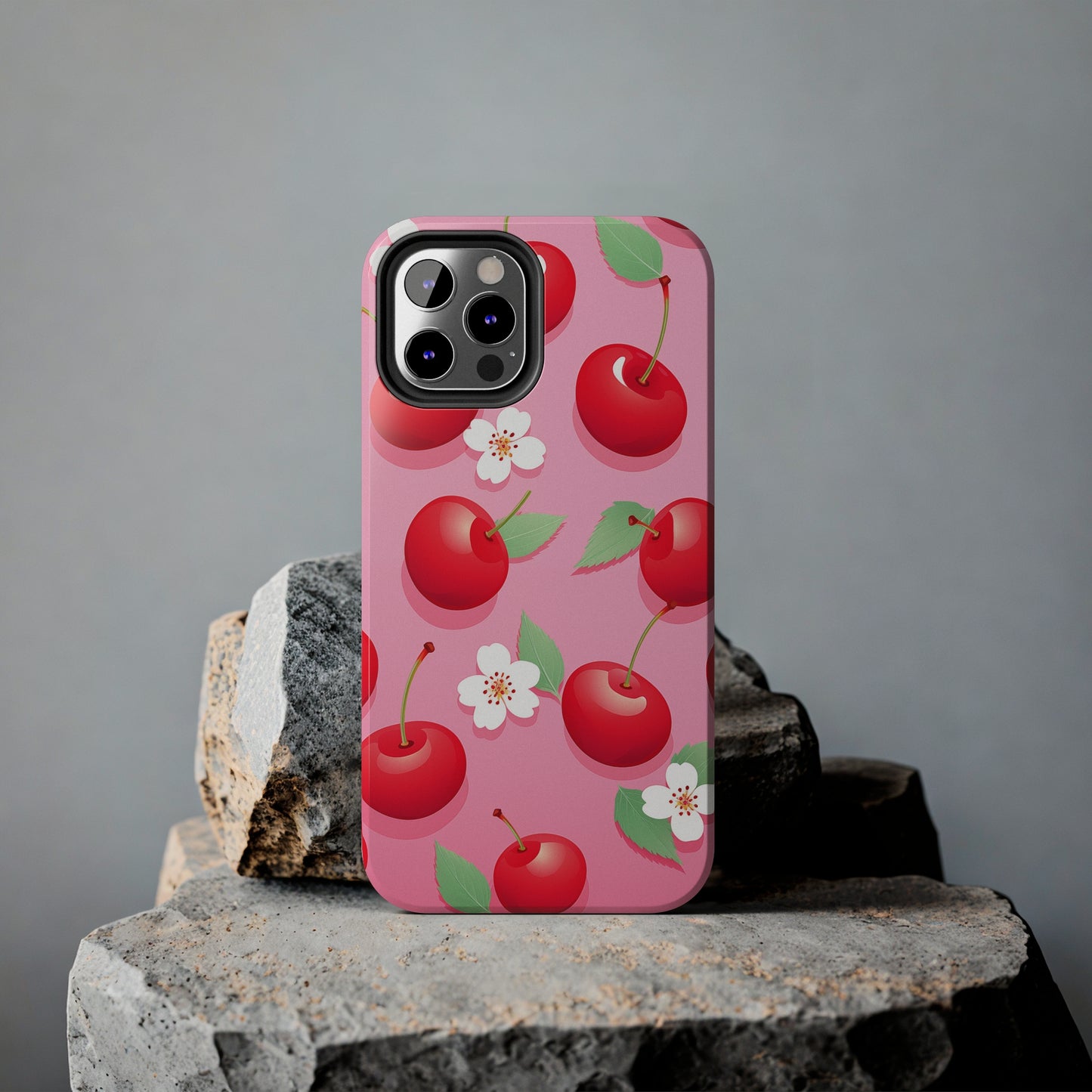 Cherries and Cherry Blossoms #03, iPhone 7, 8, X, 11, 12, 13, 14, 15+ case.