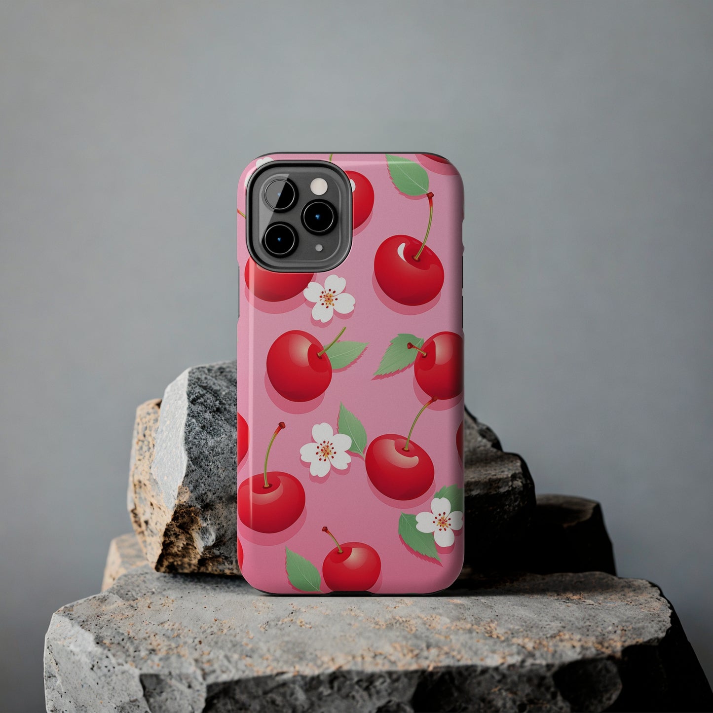 Cherries and Cherry Blossoms #03, iPhone 7, 8, X, 11, 12, 13, 14, 15+ case.