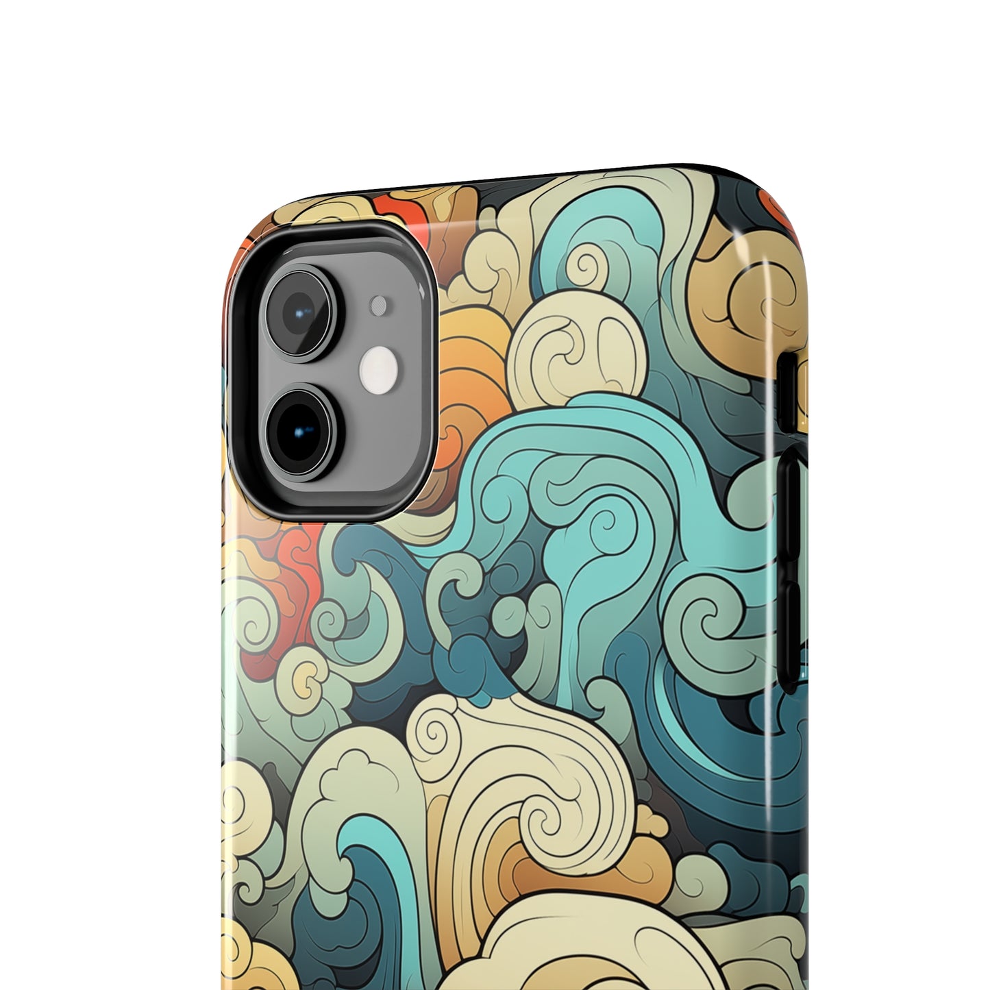 Abstract Swirls #03, iPhone 7, 8, X, 11, 12, 13, 14, 15+ case.