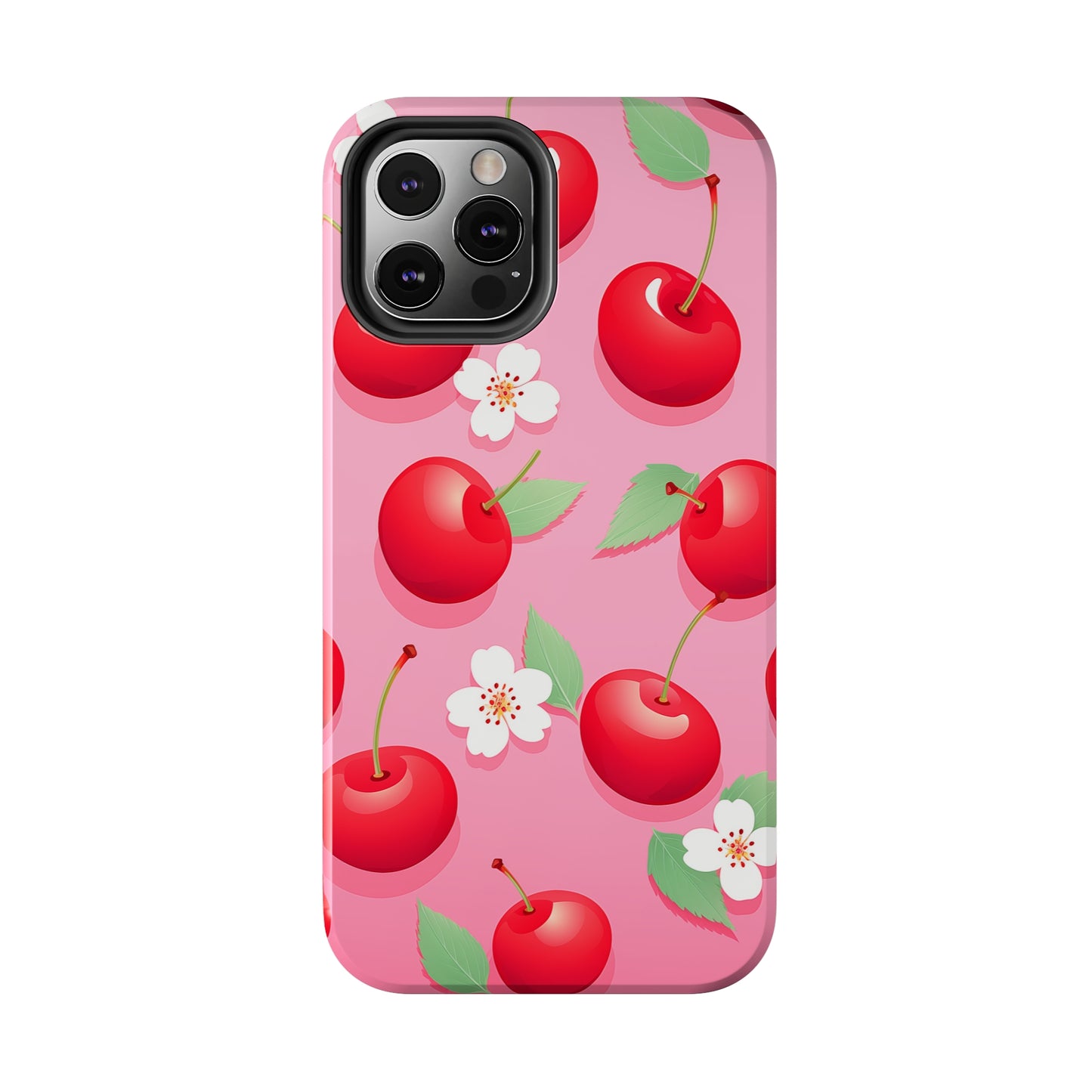 Cherries and Cherry Blossoms #03, iPhone 7, 8, X, 11, 12, 13, 14, 15+ case.