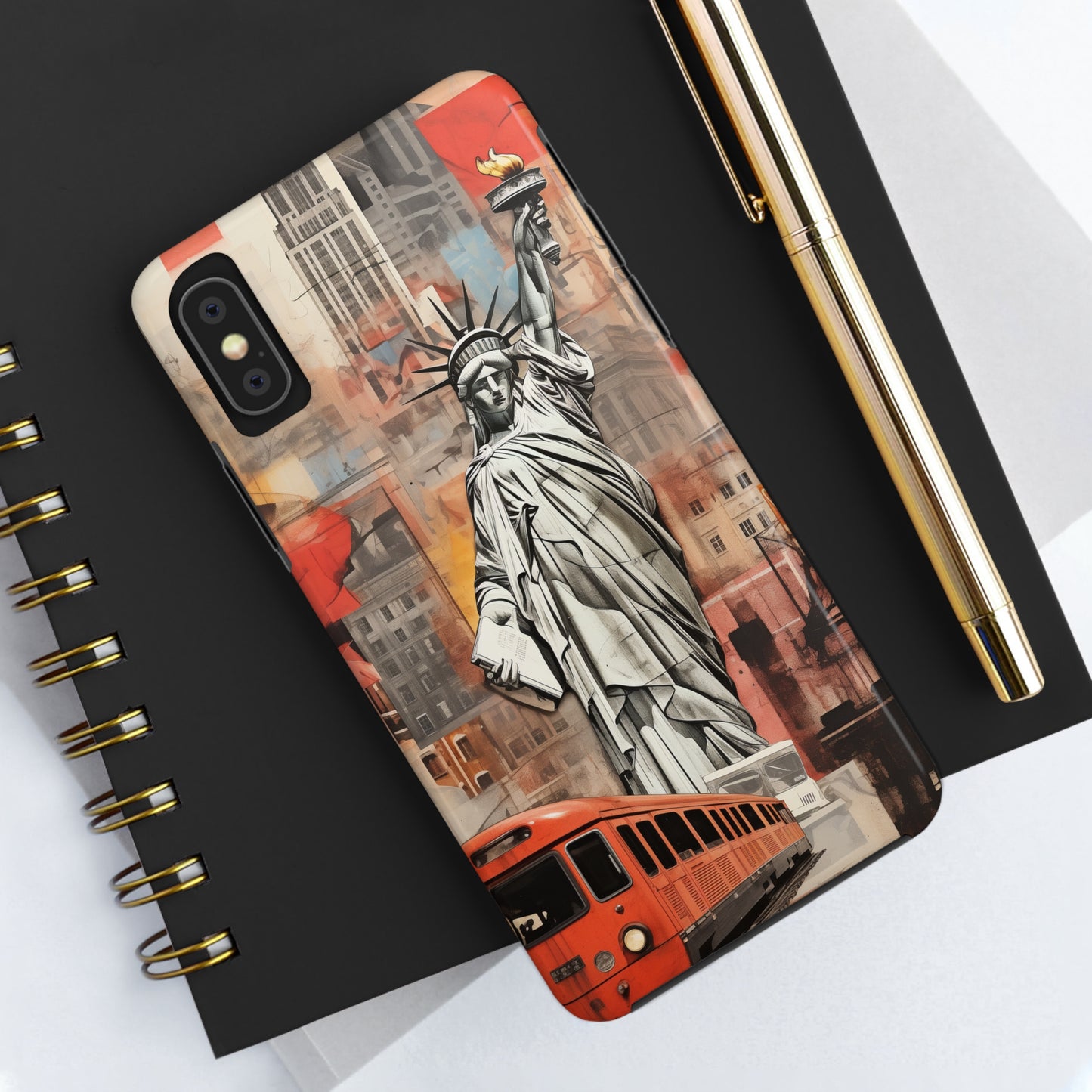 New York City, Statue of Liberty, iPhone 7, 8, X, 11, 12, 13, 14, 15+ case.