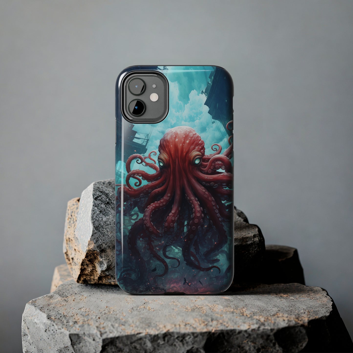 Octopus #01, iPhone 7, 8, X, 11, 12, 13, 14, 15+ case.