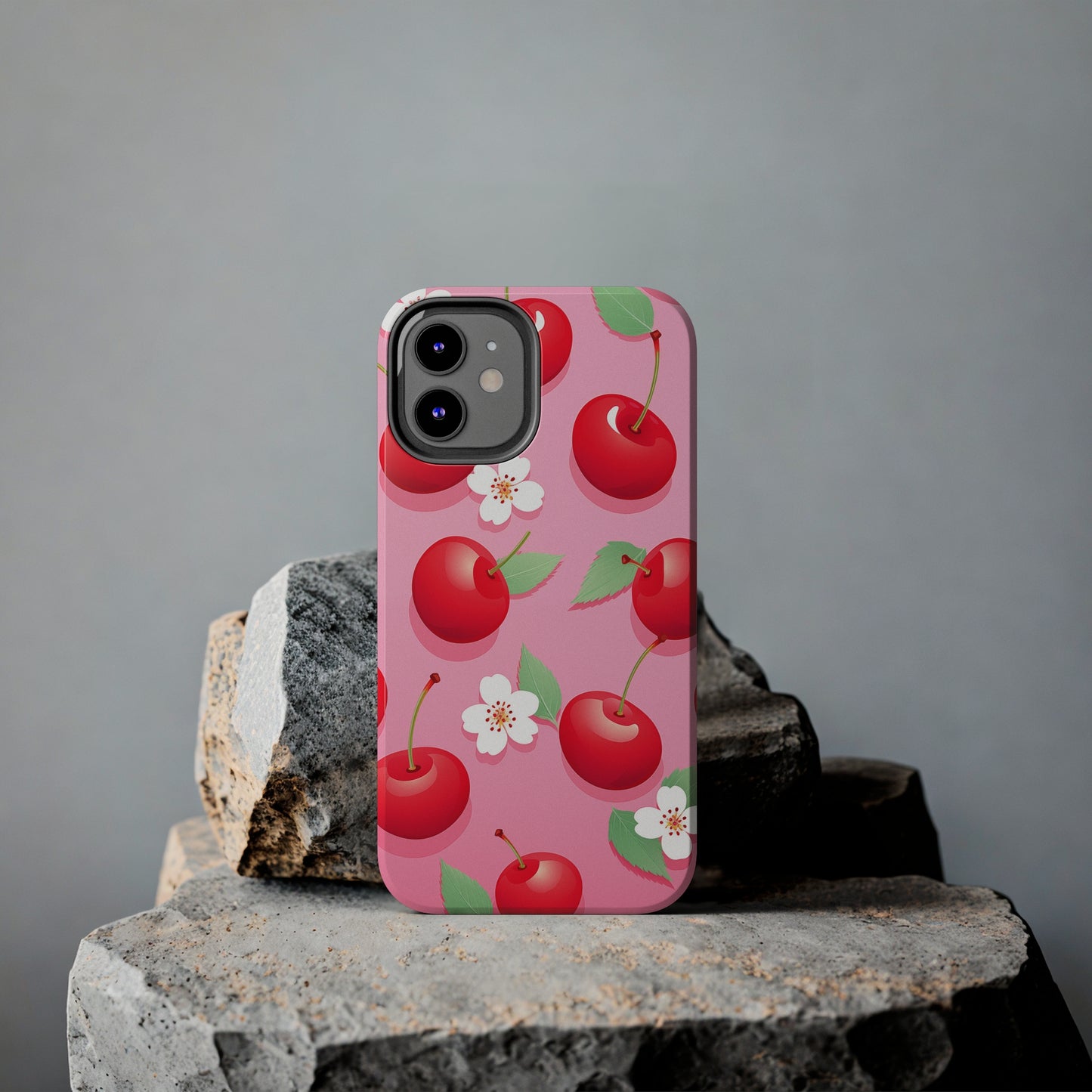 Cherries and Cherry Blossoms #03, iPhone 7, 8, X, 11, 12, 13, 14, 15+ case.