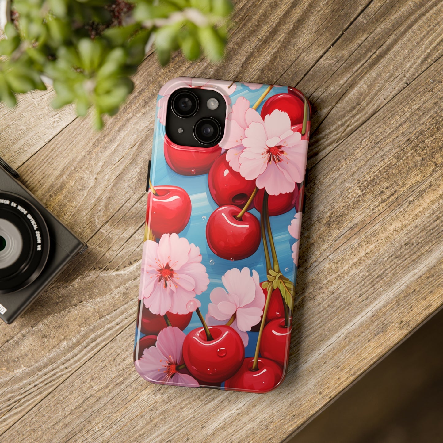 Cherries #04, iPhone 7, 8, X, 11, 12, 13, 14, 15+ case.