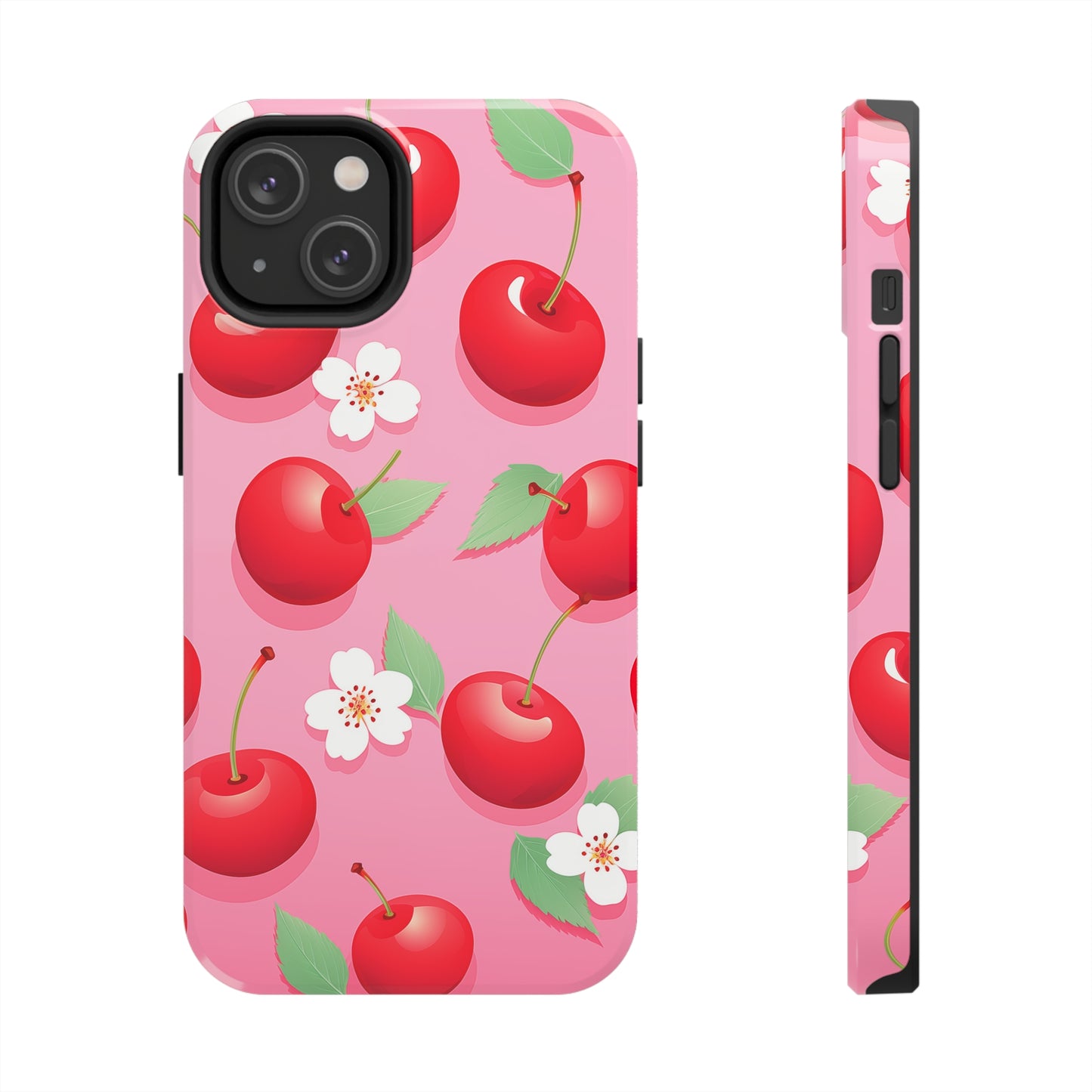 Cherries and Cherry Blossoms #03, iPhone 7, 8, X, 11, 12, 13, 14, 15+ case.