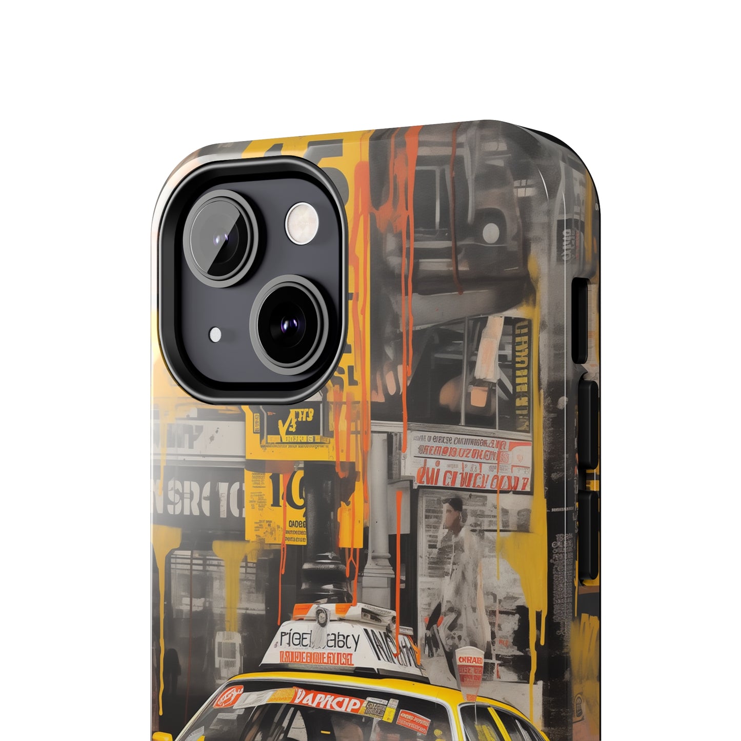 New York City, taxi cab, iPhone 7, 8, X, 11, 12, 13, 14, 15+ case.